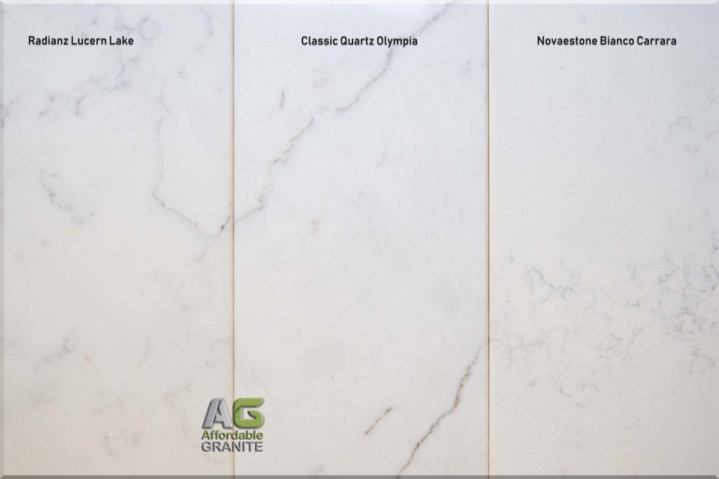 En trofast budget tortur White marble-look quartz - big vein / calacatta type quartz worktops
